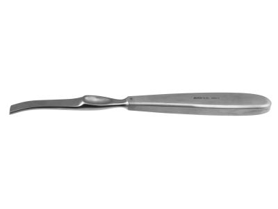 Lambotte raspatory, 8 1/4'', slightly curved, 10.0mm wide, sharp blade, flat handle