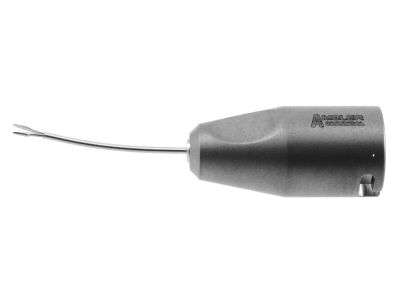 Ambler MICS Ahmed tying forceps, 1 3/8'', 23 gauge, curved shaft, for use with Ambler #6100T