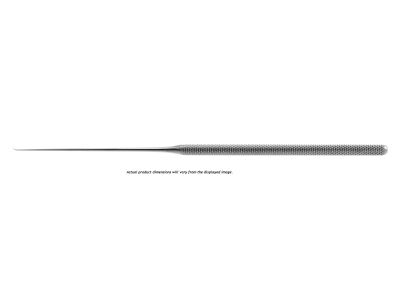 Austin pick, 6 3/8'',medium straight shaft, angled 25º, 1.0mm long sharp tip, round handle
