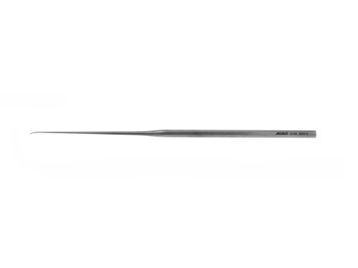 Hough stapedectomy foot plate pick, 5 7/8'',straight shaft, slightly curved, fine tip, hexagonal handle