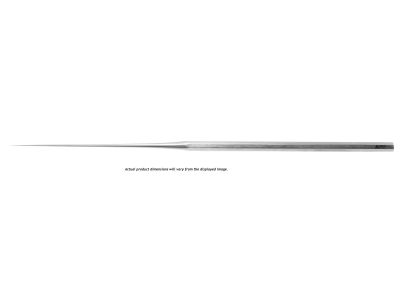 Hough stapedectomy foot plate pick, 5 7/8'',straight shaft, angled 15º, 0.33mm long tip, hexagonal handle
