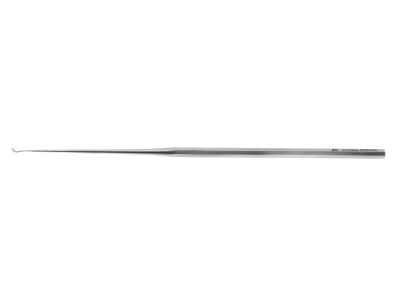 Paparella pick, 6 1/2'',straight shaft, bent left, 1.0mm wide x 4.0mm long blade, hexagonal handle