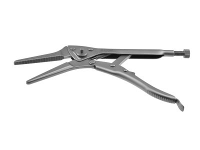 Bent needle nose locking pliers, 11 1/2'',self-holding, large