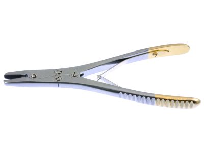 Wire extracting pliers, 7'',double-action, serrated TC jaws, 4.0mm wide