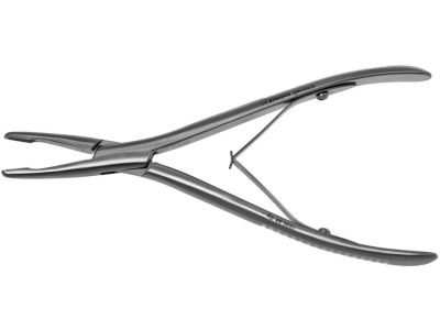 Luer rongeur, 6 1/2'', strongly curved, 3.0mm bite, spring handle