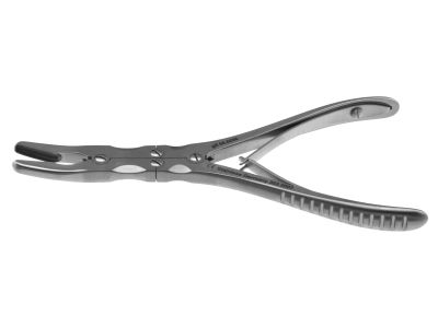 Ruskin-mini rongeur, 6'', double-action, curved jaws, 5.0mm bite, spring handle