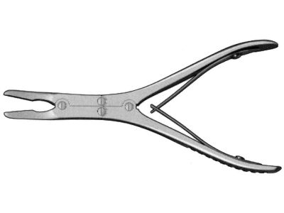 Klienert-Kutz rongeur, 6'', double-action, slightly curved, 2.0mm bite, spring handle