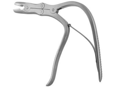 Ortho rongeur, 10'', double-action, straight jaws, 5.0mm bite, angled squeeze handle