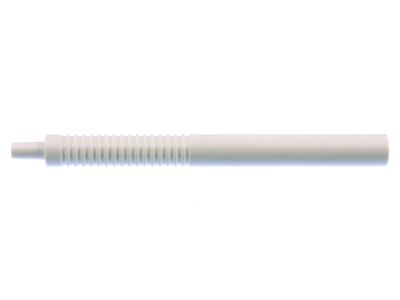 Irrigating/Aspirating cannula handpiece, 3 3/4'',male/female ends, 8.0mm diameter, autoclavable white plastic