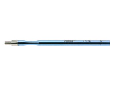 Irrigating/Aspirating cannula handpiece, 4 3/8'',male/female ends, stainless steel adapter tip, round titanium handle