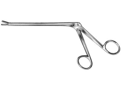 Schlesinger IVD rongeur, working length 230mm, angled up, 3.0mm x 10.0mm cup jaws, with teeth, ring handle