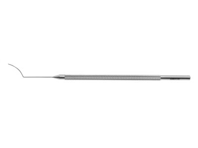 Barraquer iris spatula, 4 1/4'',vaulted, 0.5mm x 15.0mm round blade, round handle
