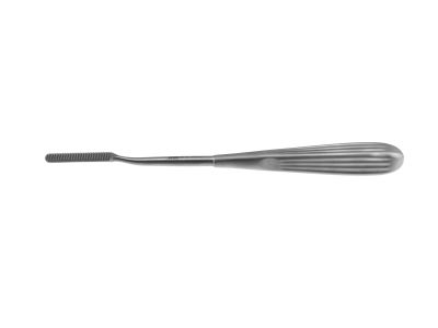 Cottle rasp, 8 1/4'', backward cutting, 7.0mm wide, brun handle