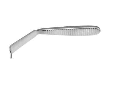 Cloward-style blade retractor, 7 1/2'',angled, 18.0mm x 75.0mm blade, with lip, flat handle