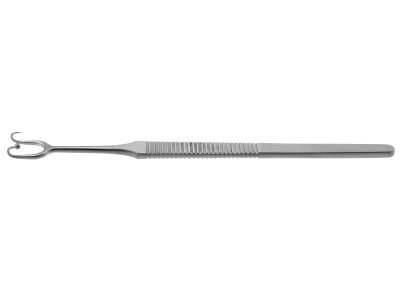 Cottle retractor, 5 3/8'',right, 1 sharp and 1 ball tip prong, 11.0mm wide, flat handle