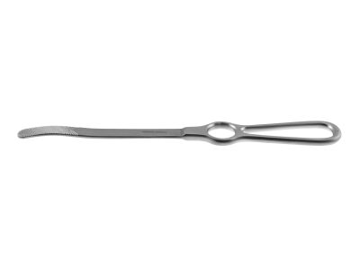 Darrach retractor, 10 1/4''long x 1/2''wide blade, finger grip handle