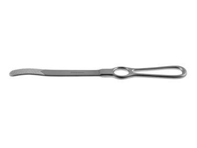Darrach retractor, 10 1/4''long x 5/8''wide blade, finger grip handle