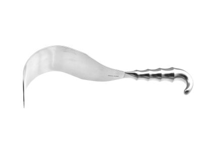 Deaver retractor, 12''long x 3''wide, hollow grip handle
