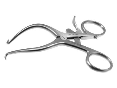 Gelpi self-retaining retractor, 4 1/2'',sharp points, ring handle with ratchet catch