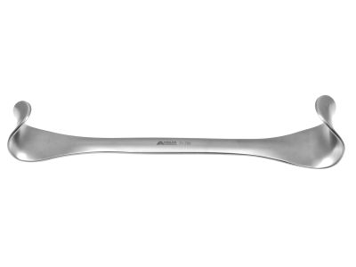 Goelet retractor, 7 1/4'',double-ended, 1 3/4''and 1 1/2''wide blade, flat handle