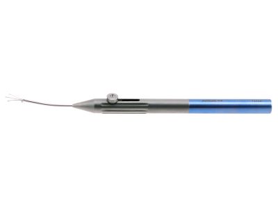 Beehler pupil dilator, 5 1/8'',curved, four point stretching of pupil with 3 extendable fingers, titanium handle, Pat. #5, 607, 446