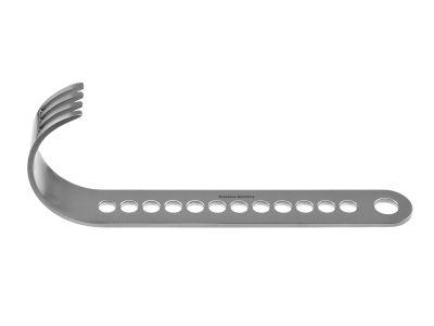 Initial incision retractor long blade only, 1''wide x 2 1/2''deep