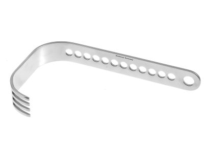 Initial incision retractor long blade only, 1''wide x 4''deep