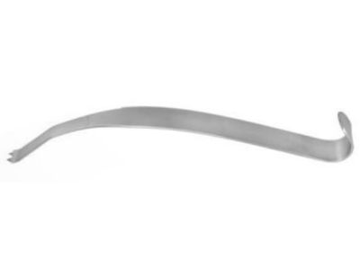 Kolbel glenoid retractor/level, 11 3/4'',strongly curved, 2 prongs, 15.0mm wide blade, flat handle