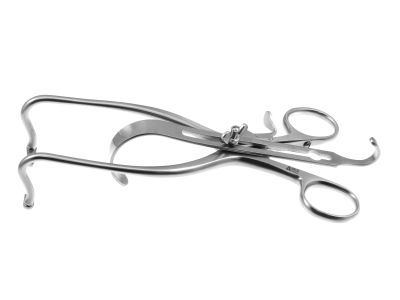 McCabe antral retractor, 6 5/8'',curved shanks, includes 2 center blades, ring handle with ratchet catch