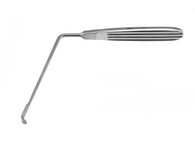 McCulloch-type nerve root retractor, 5''shaft length, 6.0mm wide blade, flat handle