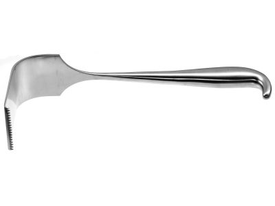 Meyerding laminectomy retractor, 9 1/2'',3 1/2''x 2''wide blade, with teeth, grip handle