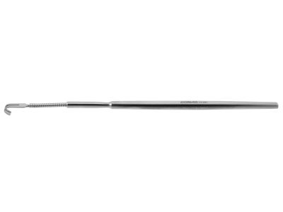 Knapp lacrimal sac retractor, 6'',flexible shaft, 2 blunt prongs, 5.0mm wide, flat handle