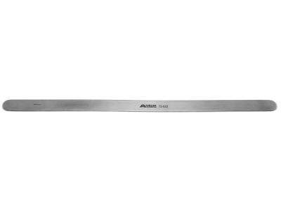 Ribbon retractor, 8'',malleable, 1/2''wide blade, flat handle