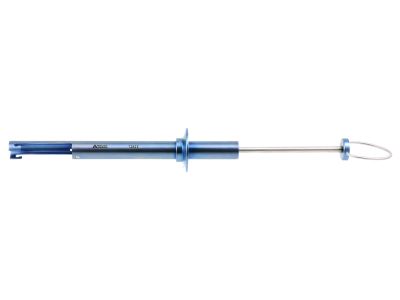 Ambler II cartridge injector, 5 3/4'',front loading cartridge, for use with Alcon® Type A, B & C cartridges, plunger mechanism, titanium