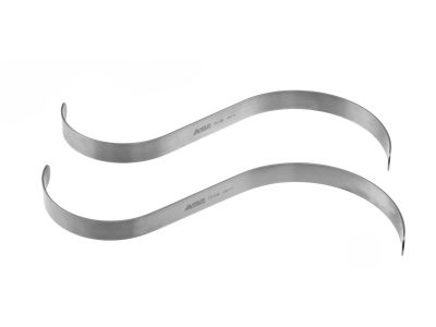 Hasson ''S'' retractor, 7 1/4'', malleable, 13.0mm wide blade, flat handle, set of 2