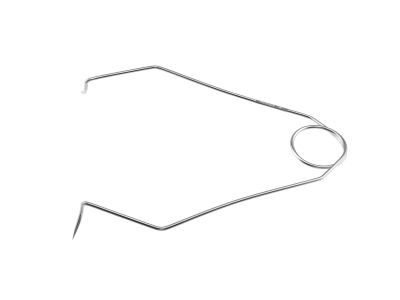 Spring wire retractor, 5'',small, 1x1 prongs