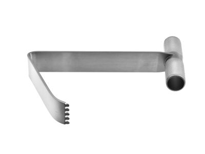 T-handle retractor, 7''shaft length, angled, 120.0mm x 32.0mm blade