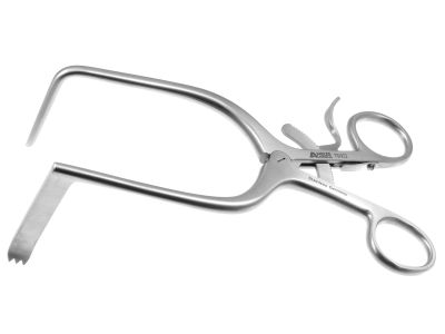 Williams spinal discectomy retractor, 6'', 70mm x 10mm blade, right blade, ring handle with ratchet catch