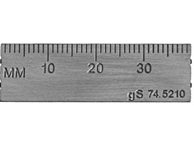 Ruler, 1 1/2'', measurements in inches and millimeters, for use with 74-5200