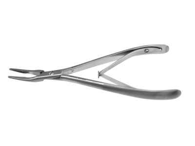 Beyer rongeur, 7'',curved jaws, 2.0mm bite, spring handle