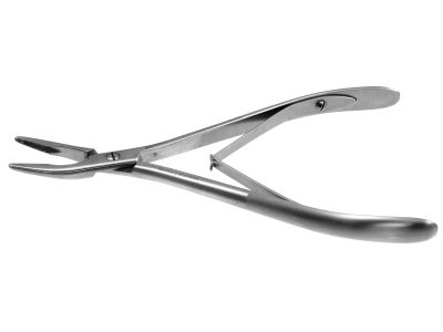 Beyer rongeur, 7'',curved jaws, 3.0mm bite, spring handle