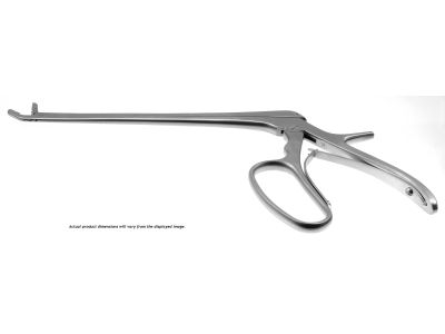 Ferris-Smith IVD rongeur, 9 1/2'',working length 180mm, curved up, 6.0mm x 10.0mm cup jaws, finger grip handle