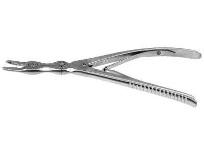 Leksell rongeur, 9'',double-action, slightly curved jaws, 3.0mm x 16.0mm bite, spring handle