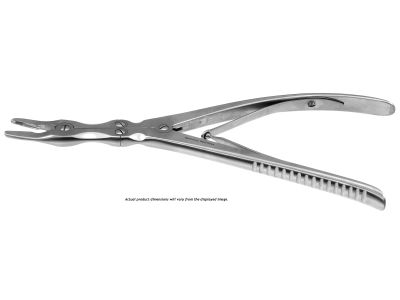 Leksell rongeur, 9'',double-action, slightly curved jaws, 4.0mm bite, spring handle