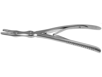 Leksell rongeur, 9'',double-action, slightly curved jaws, 5.0mm bite, spring handle