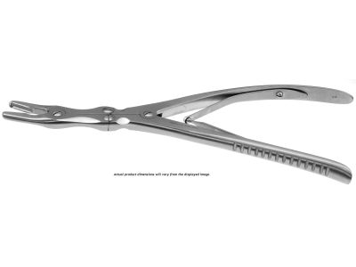 Leksell rongeur, 9'',double-action, slightly curved jaws, 7.0mm bite, spring handle