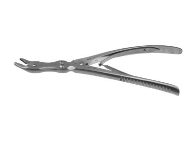Leksell rongeur, 9'',double-action, strongly curved jaws, 3.0mm bite, spring handle