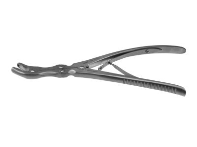 Leksell rongeur, 9'',double-action, strongly curved jaws, 8.0mm x 16.0mm bite, spring handle