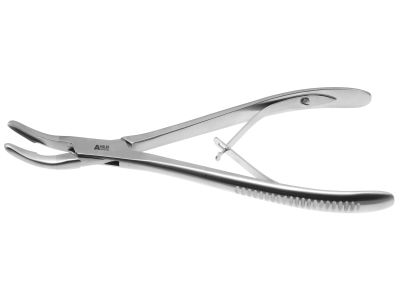Olivecrona rongeur, 7 3/4'',heavy, strongly curved, 5.0mm x 25.0mm cup jaws, spring handle