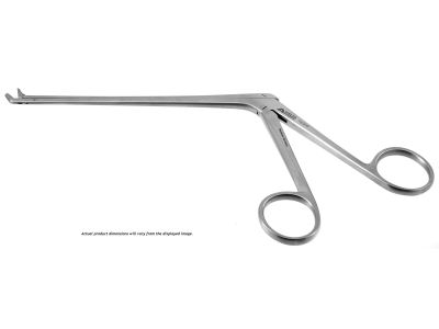 Peapod IVD rongeur, working length 140mm, angled up, large, 3.0mm cup jaws, ring handle